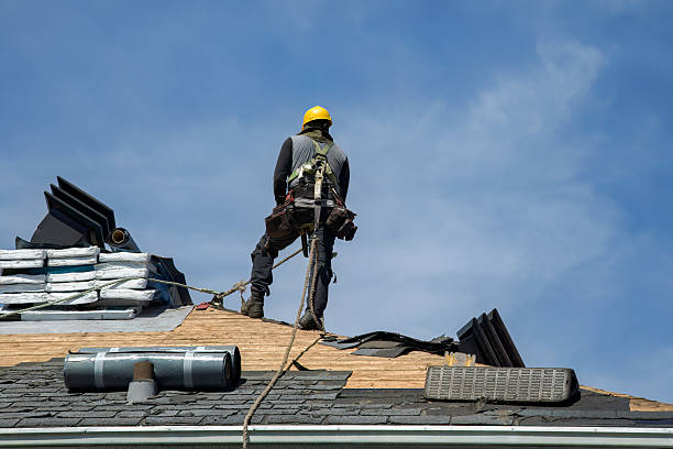 Professional Storm Damage Roof Repair technician working in Grantham, NH